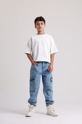 Side Pockets Slim Light Jeans